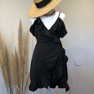 HONEY PUNCH | Ruffled Wrap Mini Dress